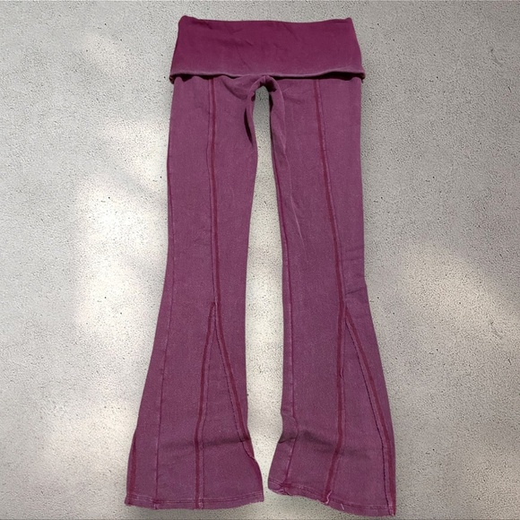 !! SOLD DO NOT BUY !!Out From Under Ultra Low Rise Burgundy Foldover Flare Pants - Picture 1 of 3